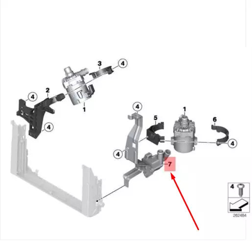 NEW BMW M5 F10 AUXILIARY WATER PUMP 17122284124 2284124 ORIGINAL