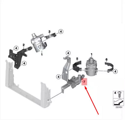 NEW BMW M5 F10 AUXILIARY WATER PUMP 17122284124 2284124 ORIGINAL