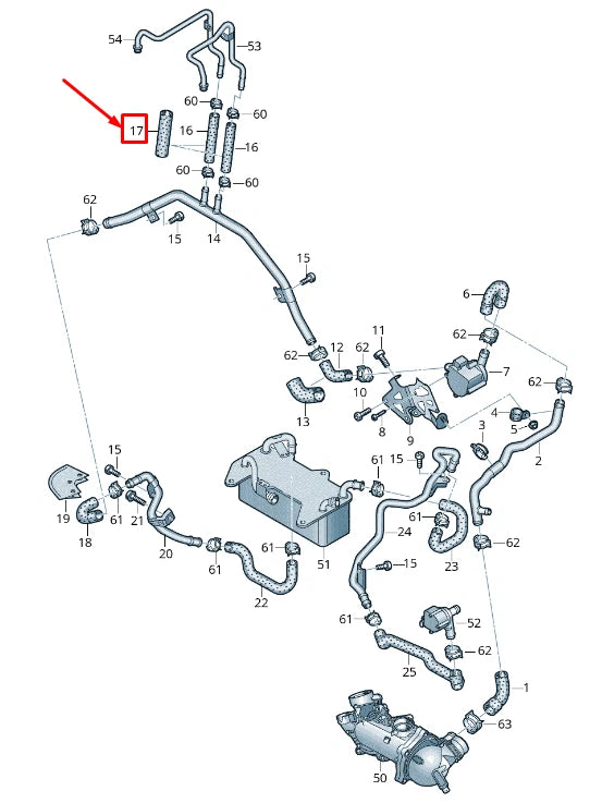 NEW AUDI RS7 SPORTBACK 4G REAR ENGINE HEAT RESISTANT HOSE 079121092F
