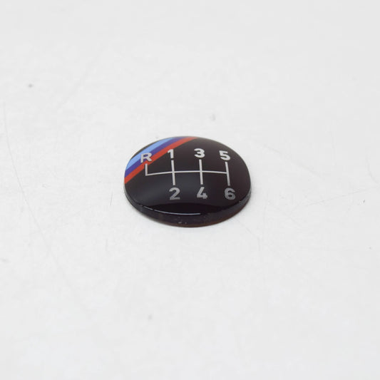 NEW BMW 8 E31 6 MANUAL SPEED GEAR SHIFT M EMBLEM 25111221825 ORIGINAL