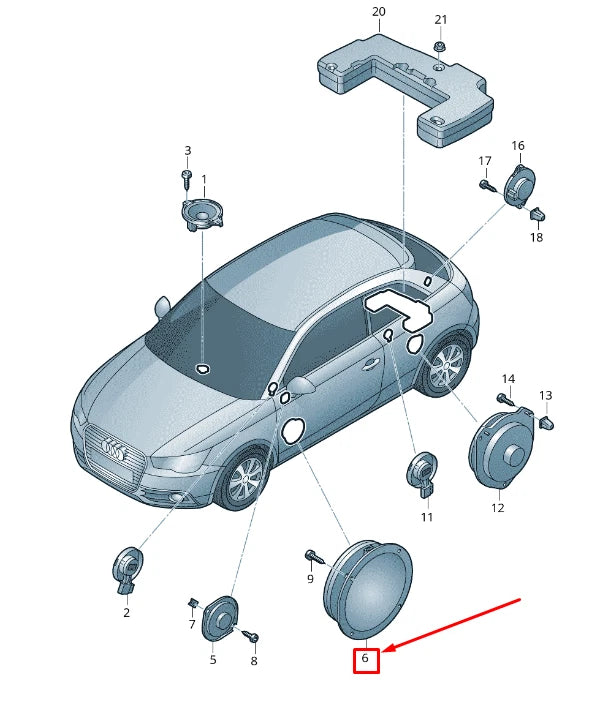 NEW AUDI A1 8X FRONT DOOR MID-RANGE BASS SPEAKER 8X0035415D
