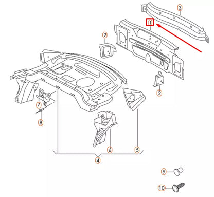 NEW AUDI A6 C7 REAR CROSS PANEL REINFORCEMENT 4G5813331 ORIGINAL