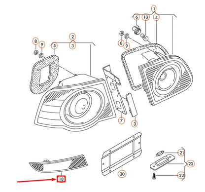 NEW VOLKSWAGEN PASSAT B6 REAR LIGHT REFLECTOR RIGHT 3C0945106A