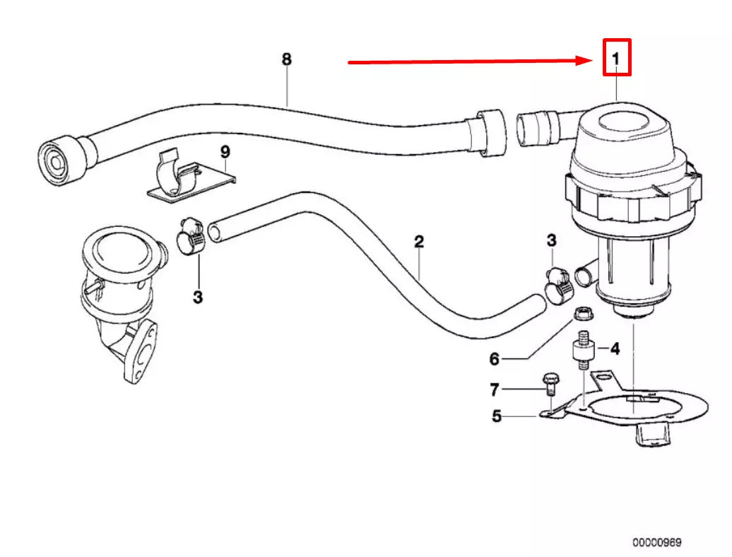 NEW BMW 3 COMPACT E36 SECONDARY AIR INJECTION PUMP 11721744490 1744490 ORIGINAL