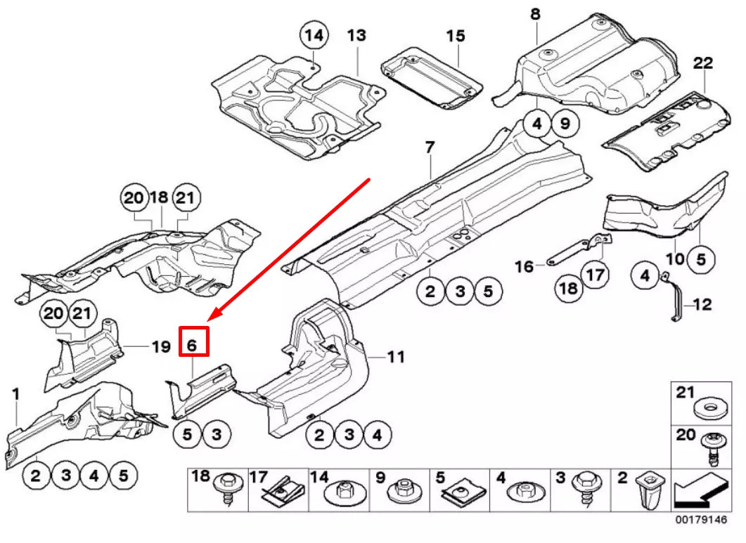 NEW BMW 5 E60 RIGHT HEAT INSULATION 7033726 51487033726 ORIGINAL