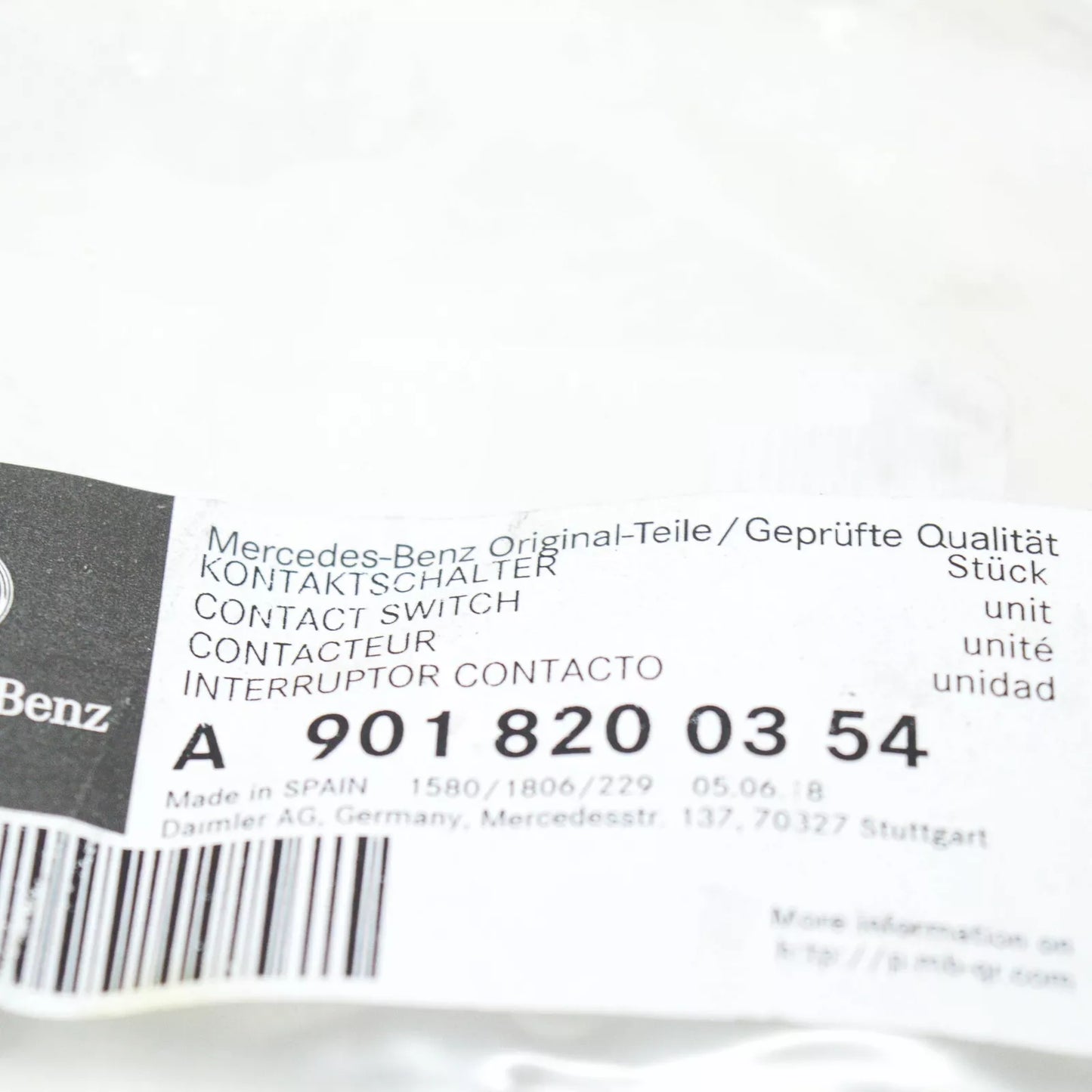 NEW MERCEDES-BENZ SPRINTER 903 REAR END CONTACT PIECE A9018200354 ORIGINAL