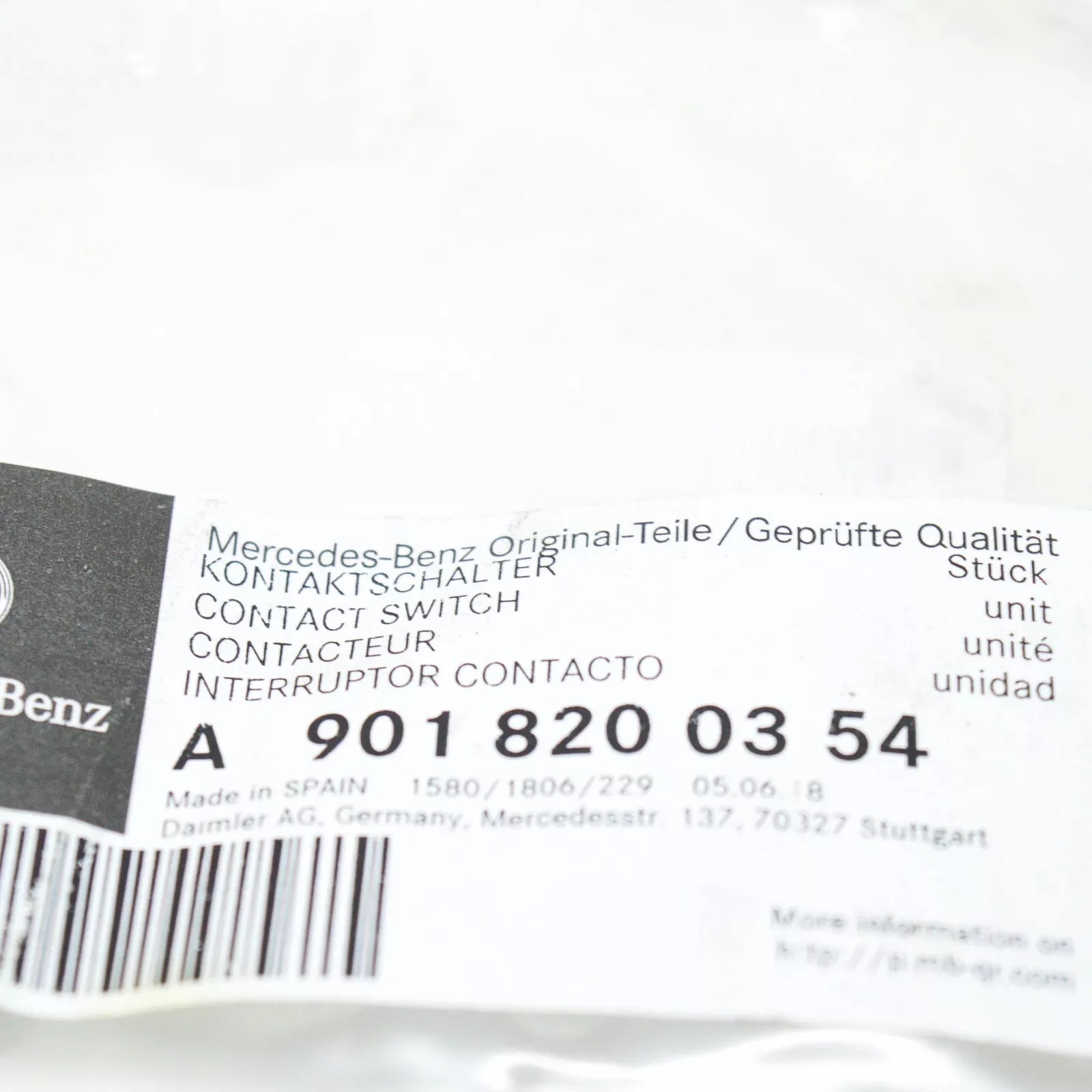 NEW MERCEDES-BENZ SPRINTER 903 REAR END CONTACT PIECE A9018200354 ORIGINAL