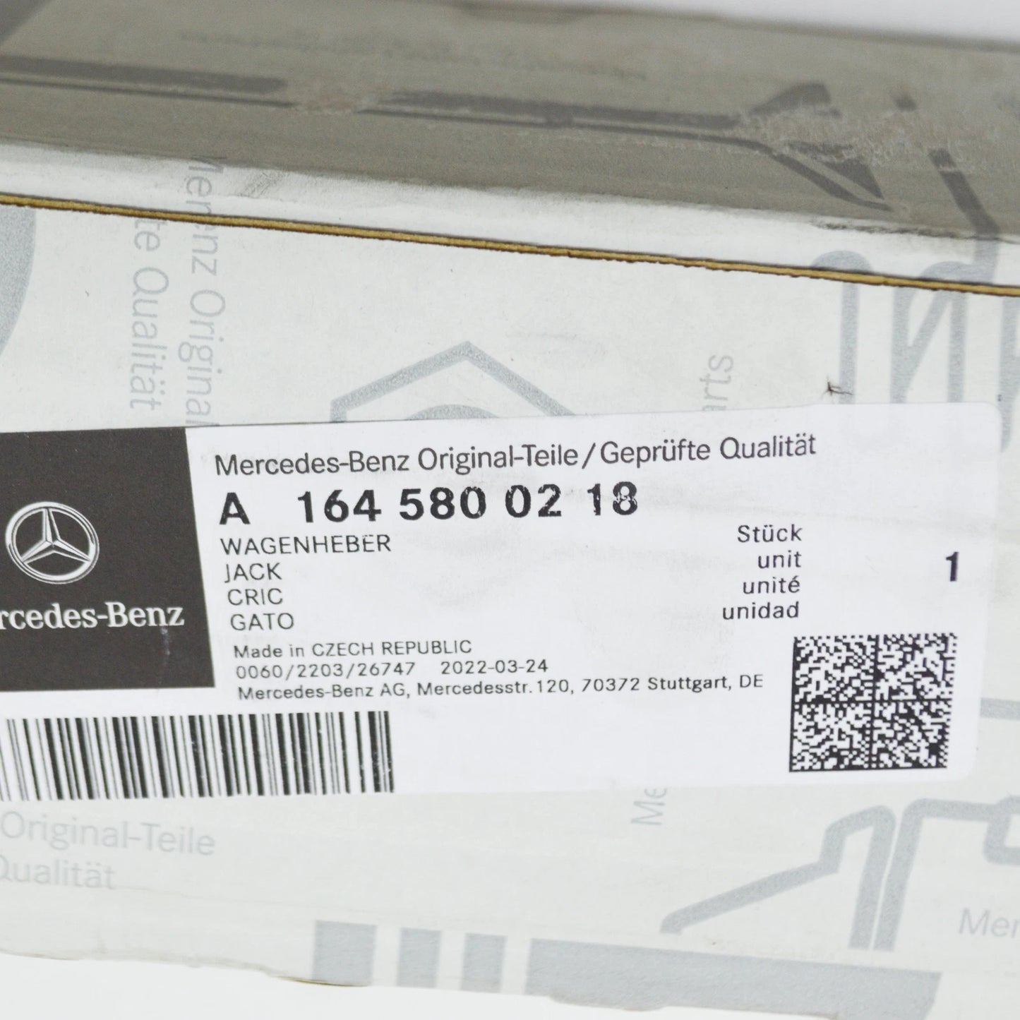 NEW MERCEDES-BENZ ML W164 LIFT JACK A1645800218 ORIGINAL