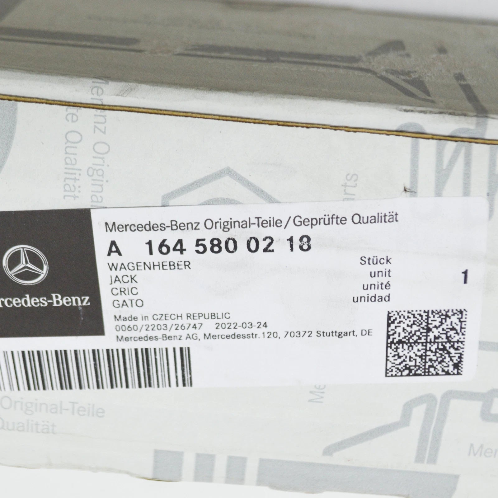 NEW MERCEDES-BENZ ML W164 LIFT JACK A1645800218 ORIGINAL