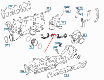 NEW MB GL X164 INTAKE MANIFOLD ADJUSTING UNIT LINKAGE A6421440035 ORIGINAL