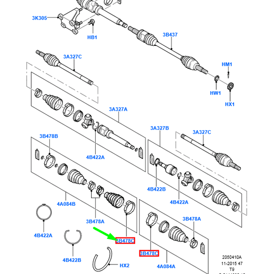 new ford transit mk3 front cv boot clip clamp 1426742 6c11-3b478-ca original