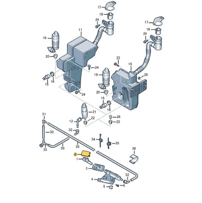 NEW VOLKSWAGEN CADDY 2K RIGHT HEADLIGHT WASHER COVER CAP 1T0955110GRU ORIGINAL