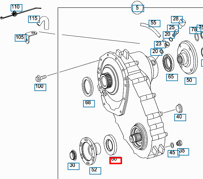 NEW MERCEDES BENZ VIANO W639 DIFFERENTIAL SHAFT SEAL RING A0179975547 ORIGINAL