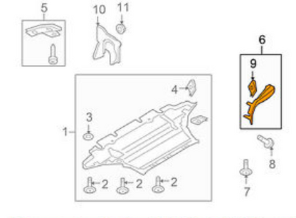 NEW AUDI A5 8T3 FRONT LEFT WHEEL SPOILER 8T0853887G ORIGINAL