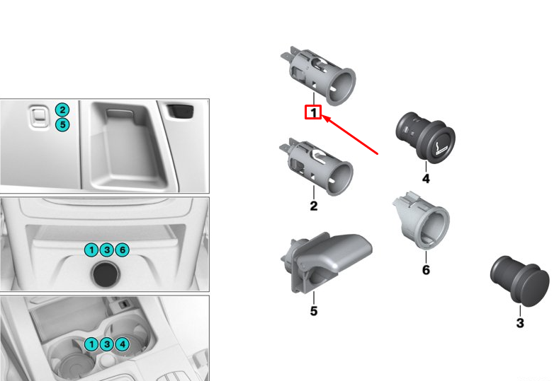 new bmw x3 g01 cigarette lighter socket 61349473608 original