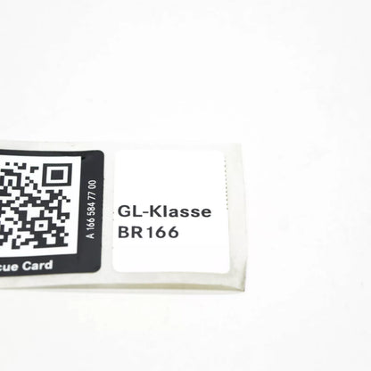 NEW MERCEDES-BENZ GL X166 INFORMATION LABEL A1665847700 ORIGINAL