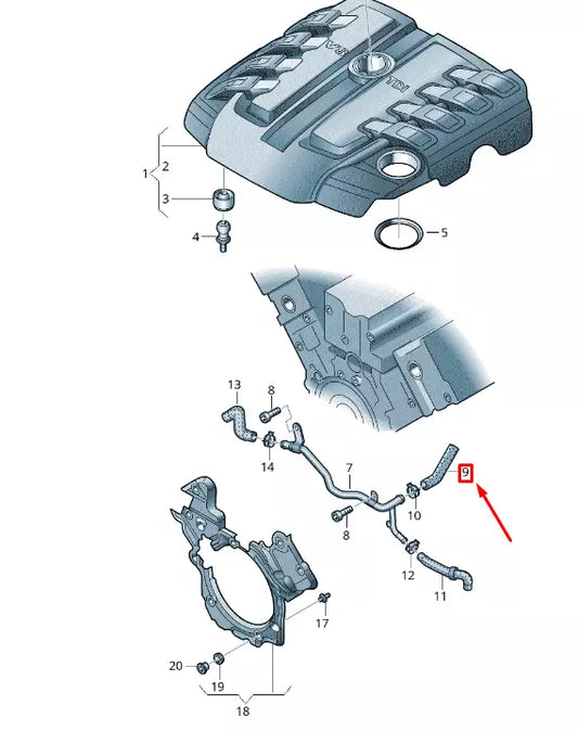 NEW VW TOUAREG 7P MK2 AIR HOSE 057103493G