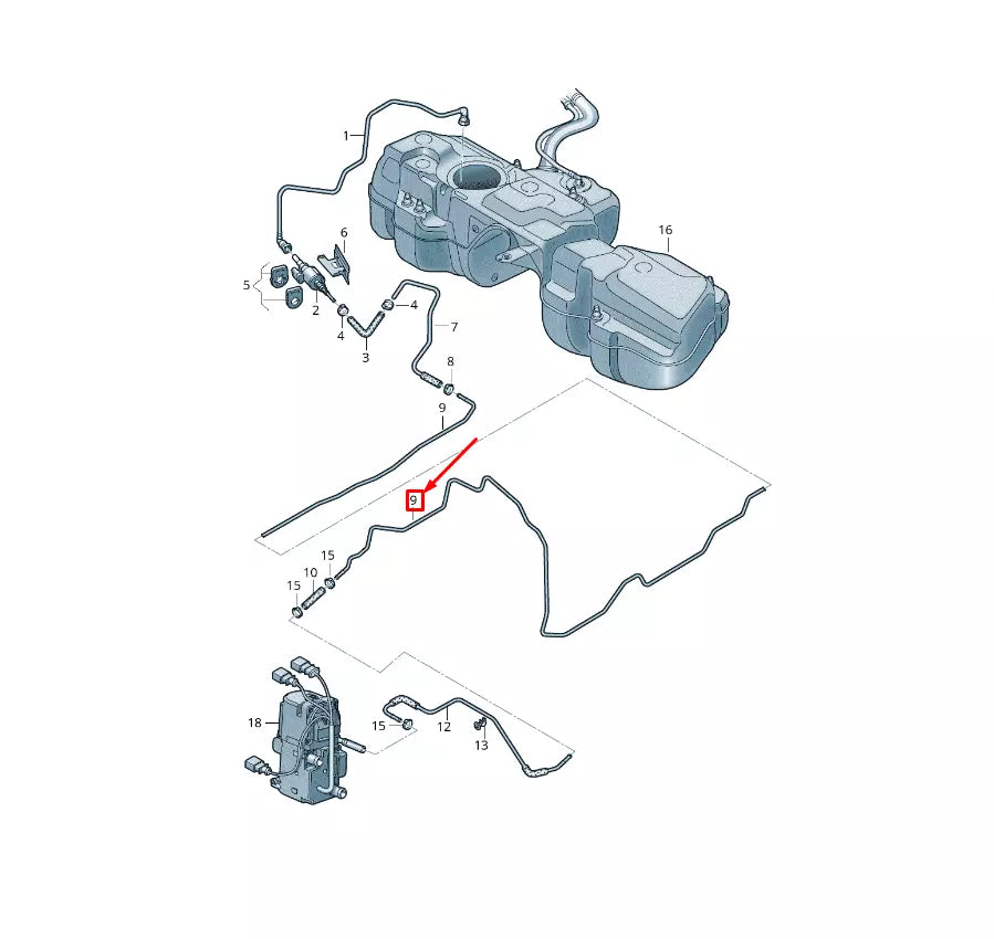 NEW AUDI Q8 4MN FUEL LINE 4M0261491S