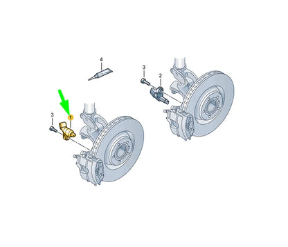 NEW AUDI A3 MK3 8Y FRONT RIGHT ABS WHEEL SPEED SENSOR WHT003860B ORIGINAL