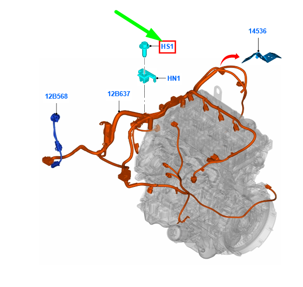 new ford ranger mk3 engine and transmission screw 1710869 w713158-s442 original