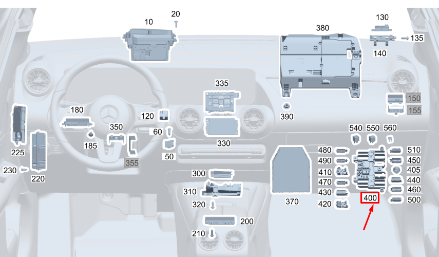 new mercedes-benz gla h247 interior relay unit a1779061102 original