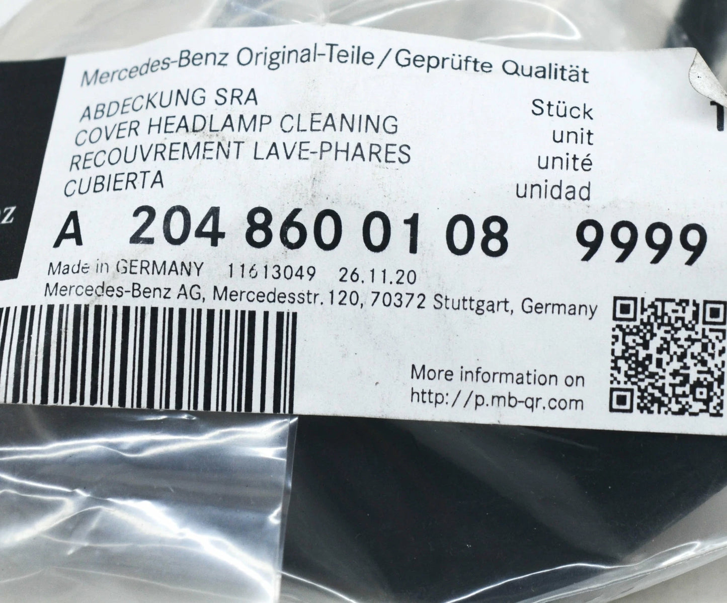 NEW MB GLK X204 LEFT HEADLAMP WASHER COVER CAP A20486001089999