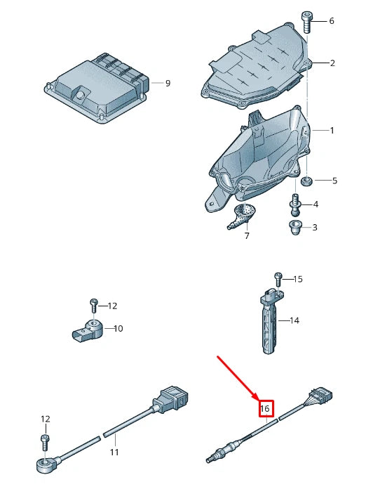 NEW AUDI A6 C7 REAR LAMBDA OXYGEN SENSOR CYLINDER 1-4 4H0906262L ORIGINAL