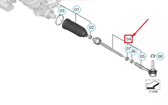 NEW BMW X3 F25 STEERING LINKAGE TIE ROD ASSEMBLY 32106787472 6787472 ORIGINAL