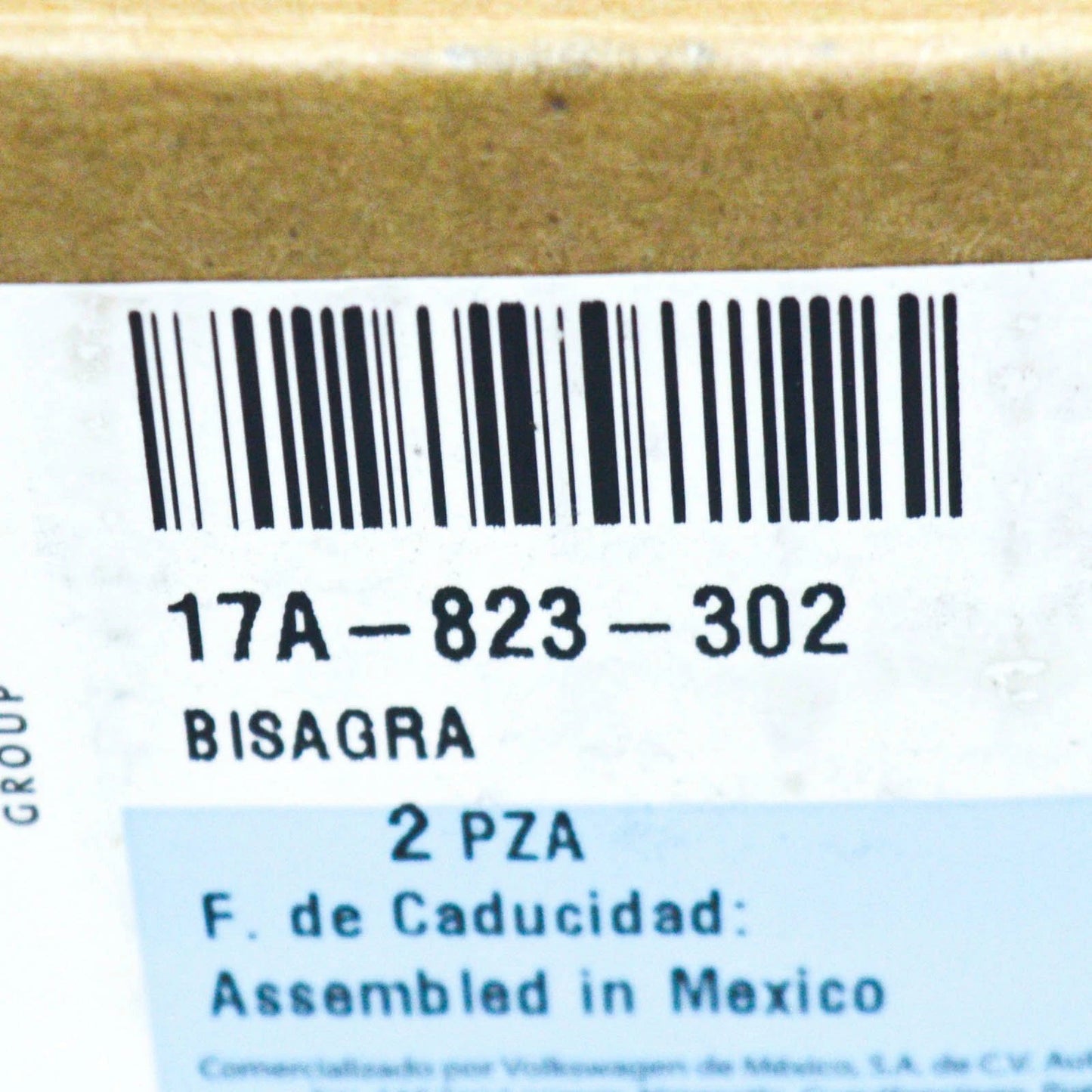 NEW VOLKSWAGEN JETTA A7 FRONT RIGHT BONNET HINGE 17A823302
