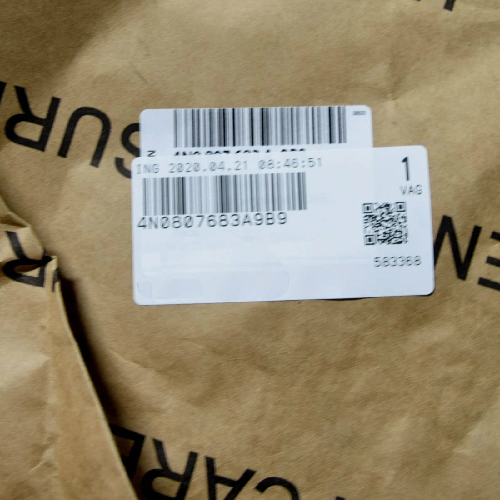 NEW AUDI A8 4N FRONT BUMPER LOWER CENTER CLOSING ELEMENT 4N0807683A9B9