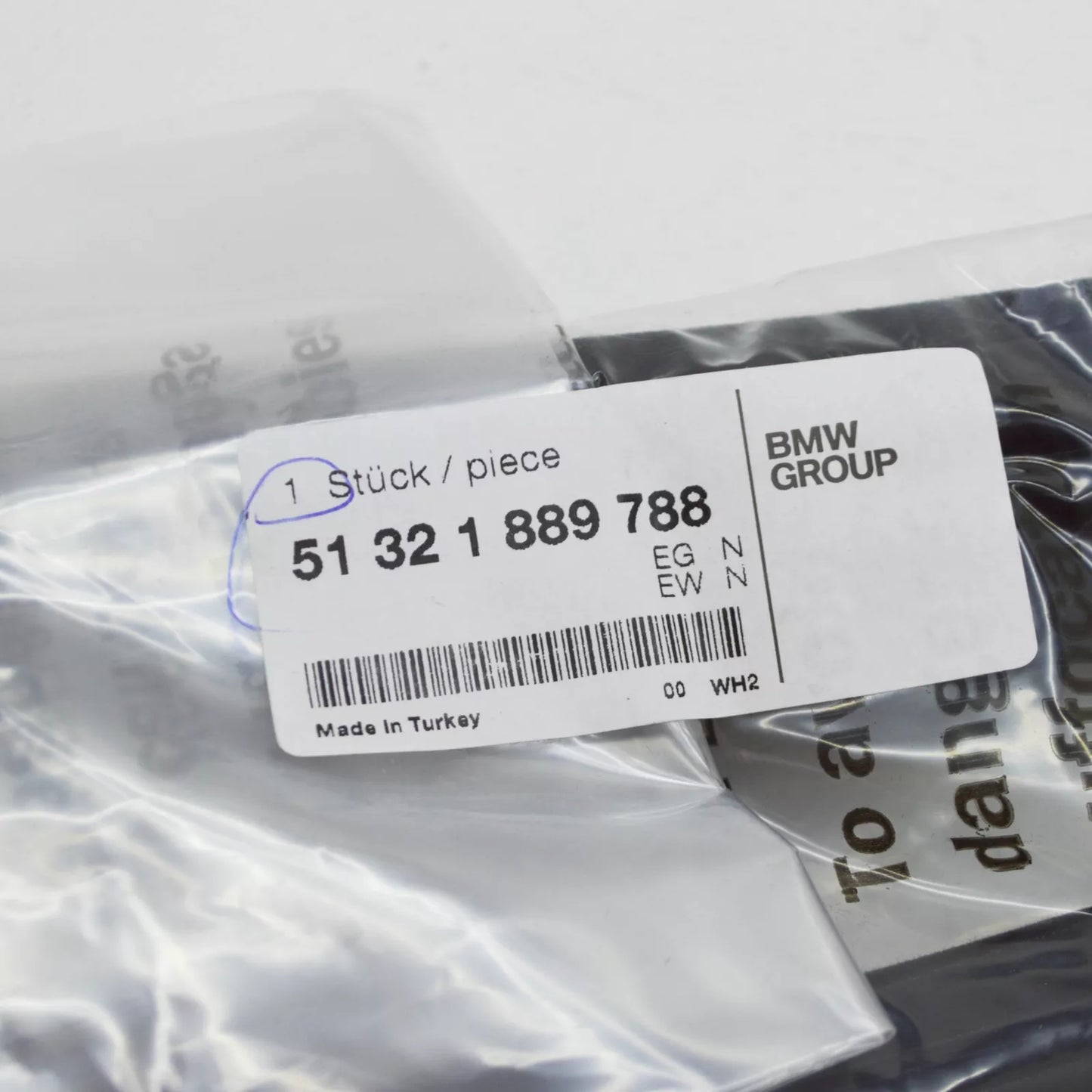 NEW BMW 5 E28 FRONT RIGHT DOOR SEALING RUBBER 51321889788 1889788 1982 ORIGINAL