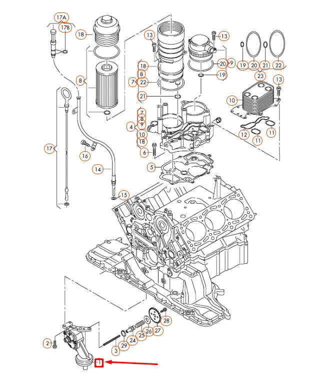 NEW AUDI Q7 4L OIL PUMP 059115105CB ORIGINAL