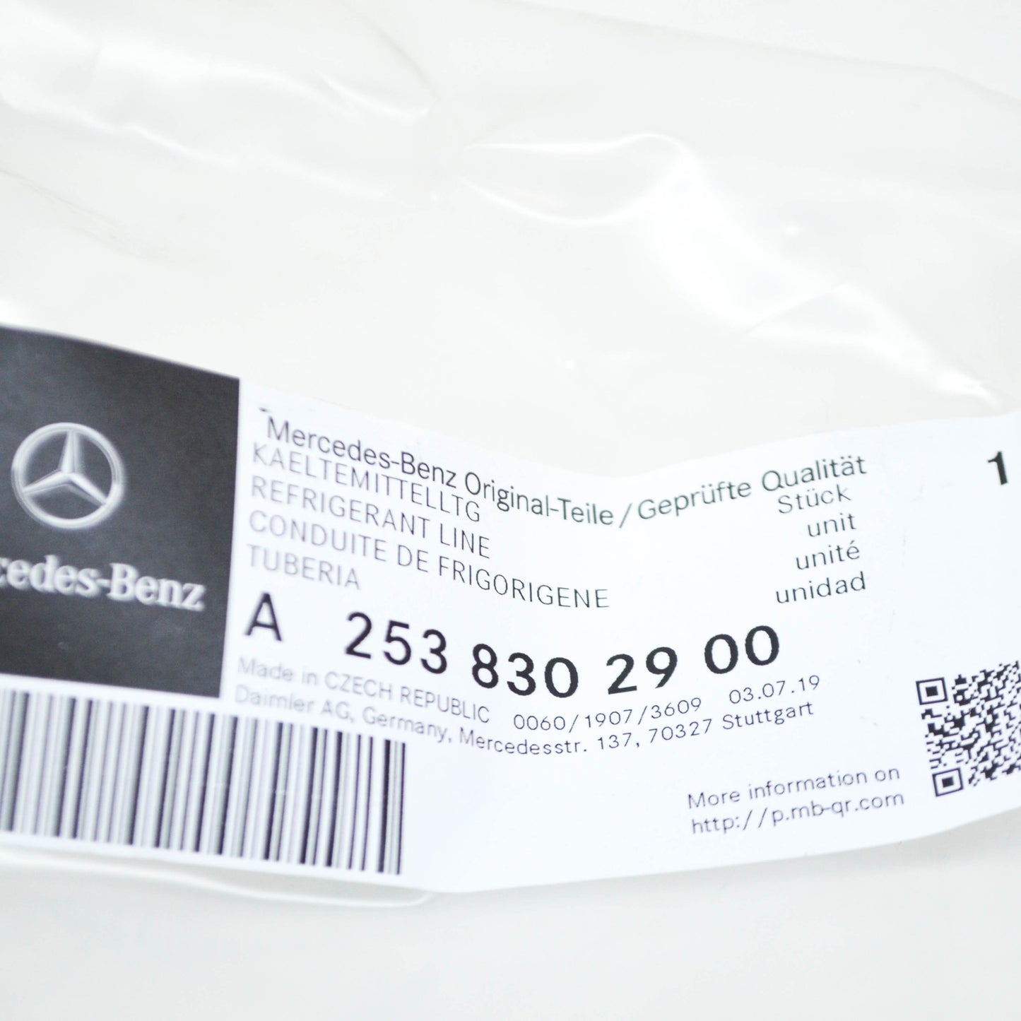 NEW MERCEDES-BENZ GLC COUPE C253 AIR CONDITION HOSE A2538302900 ORIGINAL