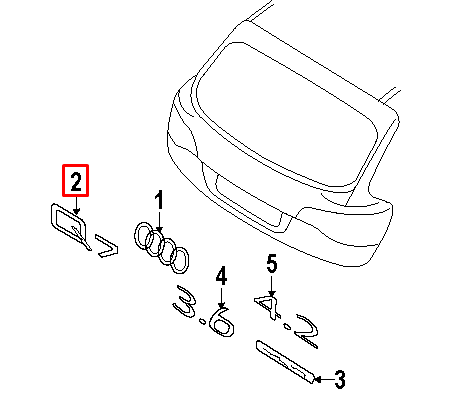 NEW AUDI Q7 4L BOOTLID TAILGATE BADGE EMBLEM 4L08537412ZZ 2015 ORIGINAL