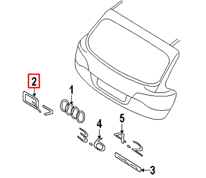 NEW AUDI Q7 4L BOOTLID TAILGATE BADGE EMBLEM 4L08537412ZZ 2015 ORIGINAL