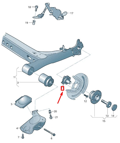 NEW VOLKSWAGEN T-ROC A11 REAR STUB AXLE 5Q0501117C