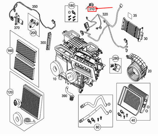 new mercedes-benz citan w 415 inboard air temperature sensor a4159053500