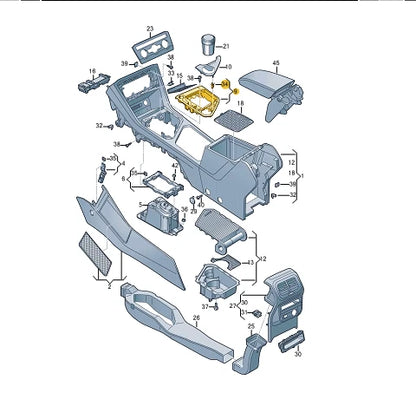 NEW VW TIGUAN AD1 GEAR SHIFTING LEVEL PLASTIC TRIM LHD 5NN864263VX7