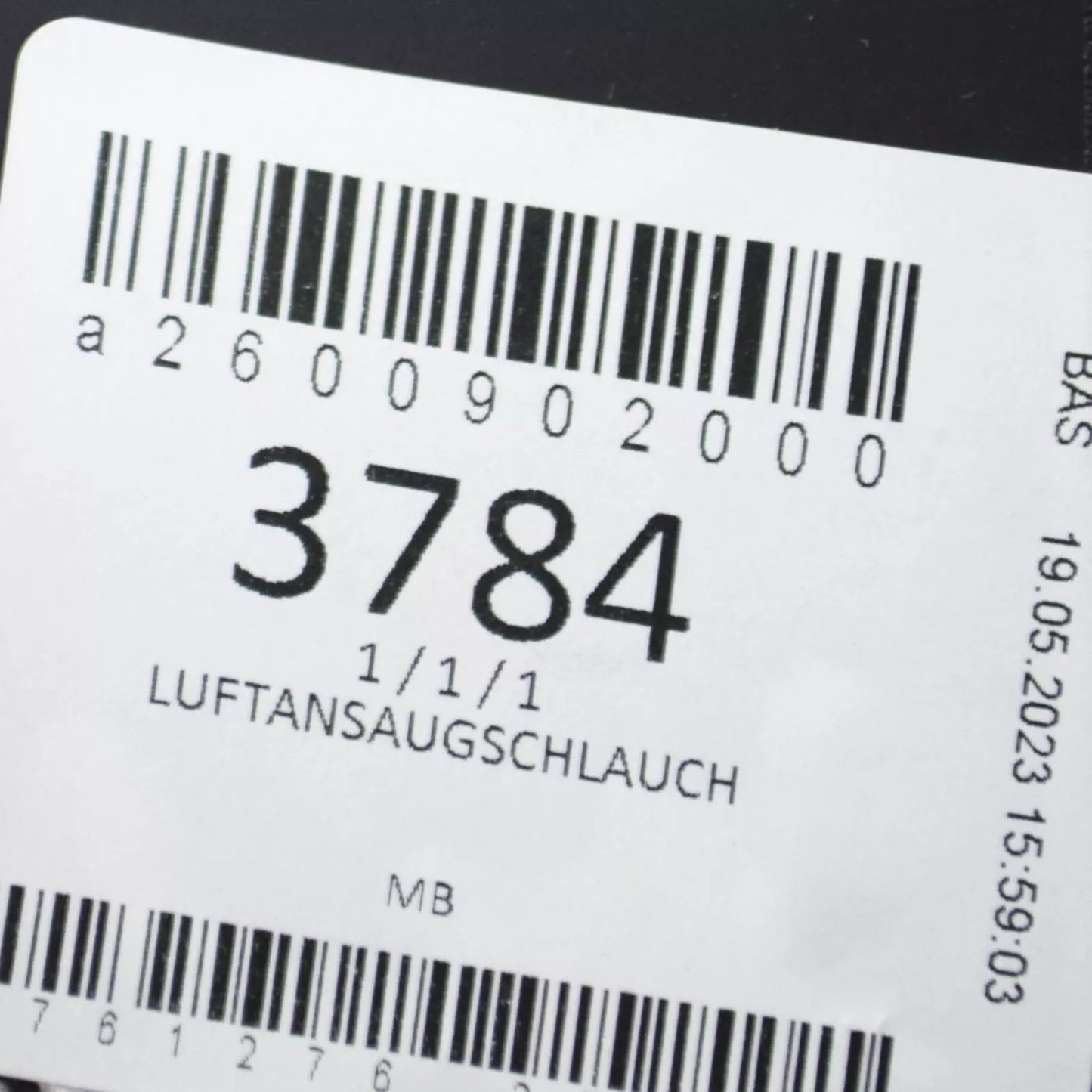 NEW MERCEDES-BENZ GLB X247 AIR INTAKE PIPE HOSE A2600902000 2020 ORIGINAL