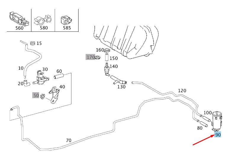 NEW MERCEDES-BENZ CL C215 AMG ACTIVATED CHARCOAL FILTER A0004700159 ORIGINAL