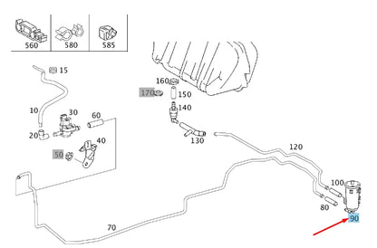 NEW MERCEDES-BENZ CL C215 AMG ACTIVATED CHARCOAL FILTER A0004700159 ORIGINAL