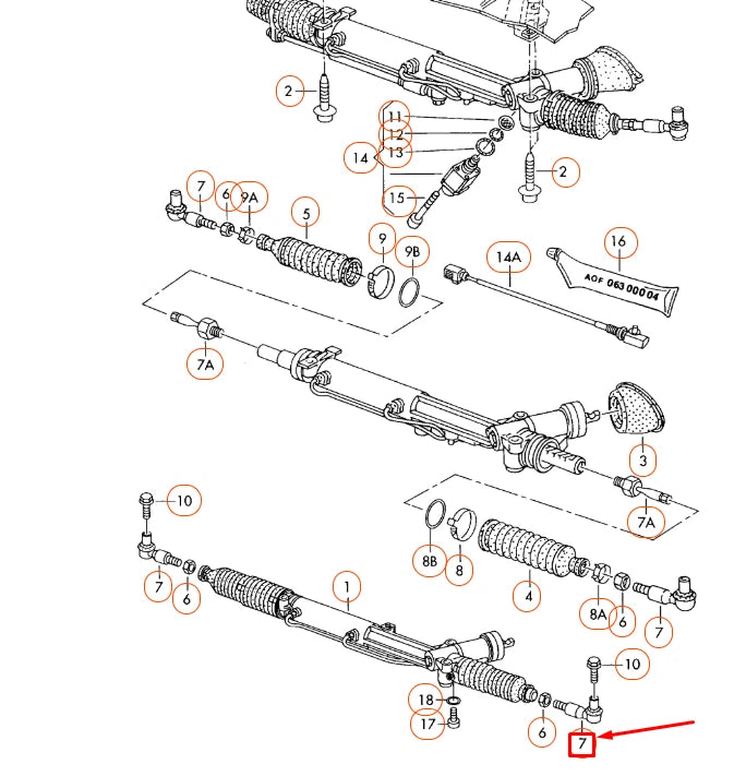 NEW AUDI A8 D3 STEERING TIE ROD END 4E0419811E ORIGINAL