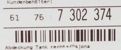 NEW BMW 7F01 FUEL TANK RIGHT SIDE COVER PANEL 51757302374 7302374 2010 ORIGINAL