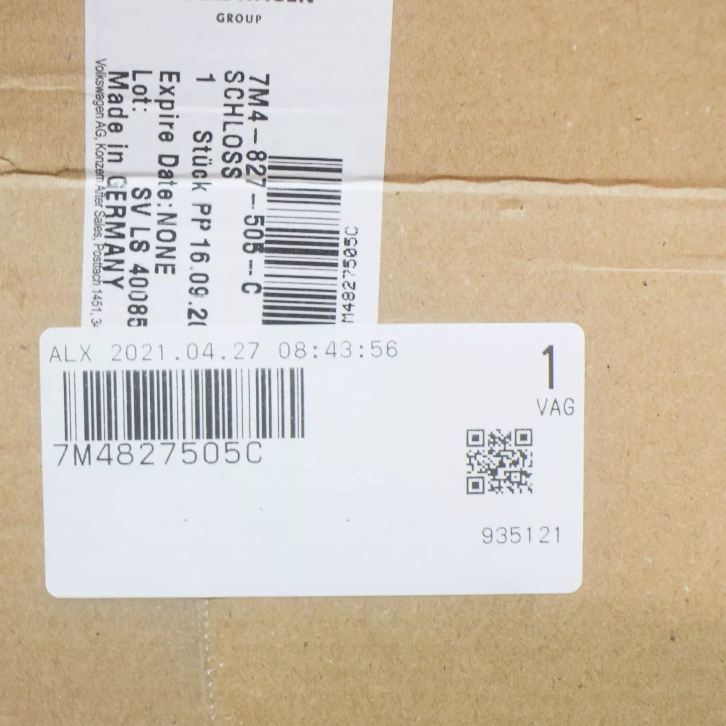 NEW VOLKSWAGEN SHARAN 7M REAR TAILGATE LID LOCK 7M4827505C ORIGINAL