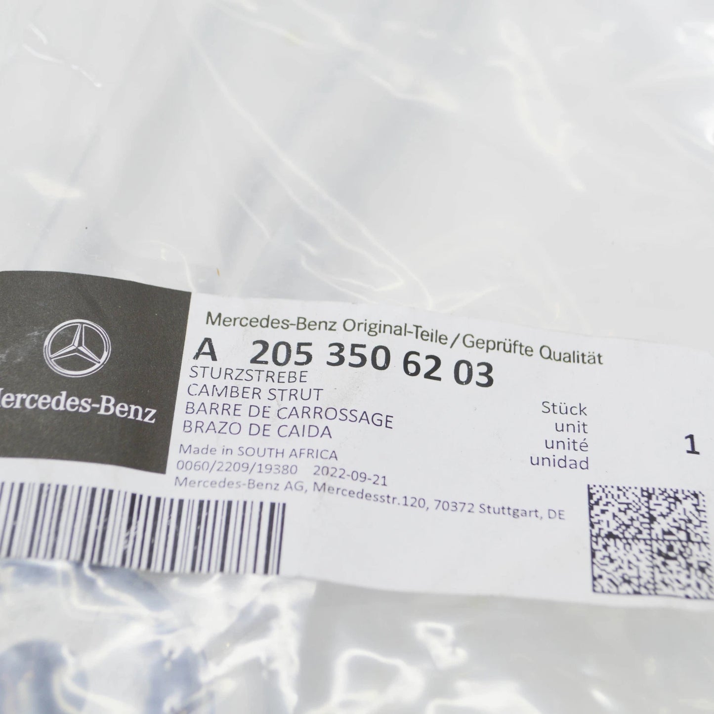 NEW MERCEDES-BENZ C W205 REAR RIGHT STRUT ROD A2053506203 ORIGINAL