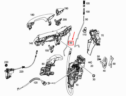 new mercedes-benz e w213 front right door link rod a2137220270 original