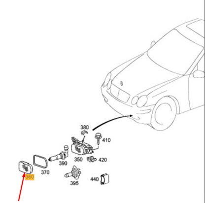 NEW MERCEDES-BENZ CL-CLASS C215 FRONT RIGHT FOG LIGHT COVER A2158260290 ORIGINAL