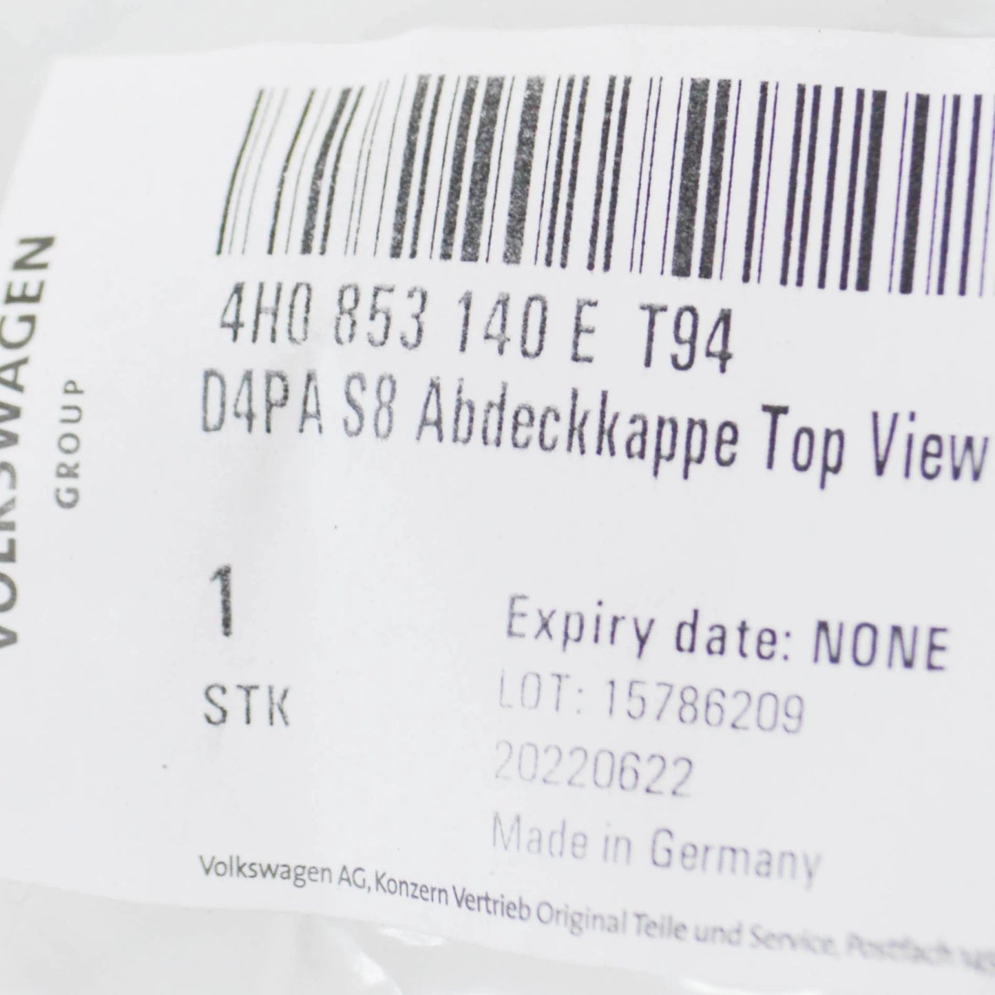 NEW AUDI A8 4H RADIATOR GRILLE CAMERA COVER CAP 4H0853140ET94