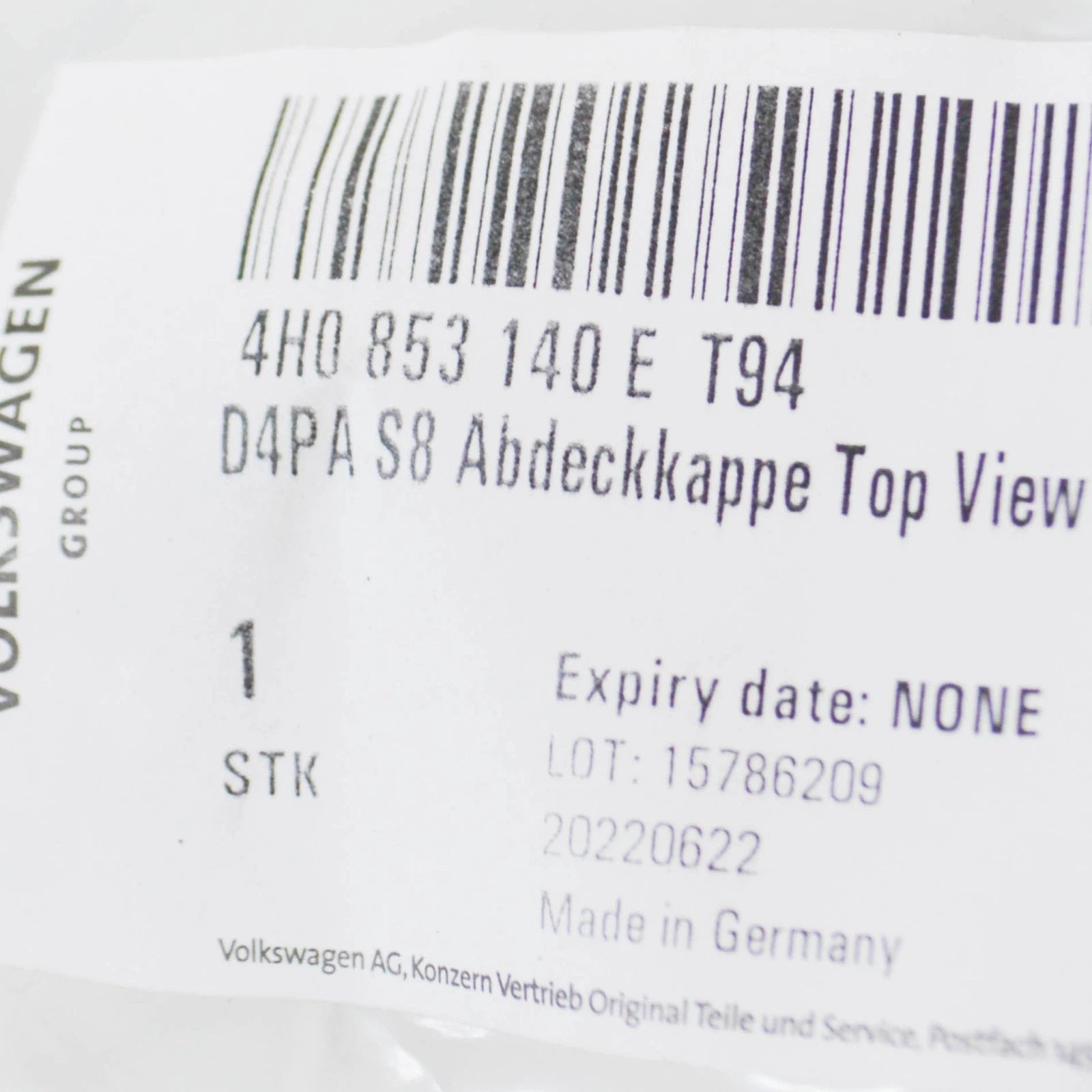 NEW AUDI A8 4H RADIATOR GRILLE CAMERA COVER CAP 4H0853140ET94