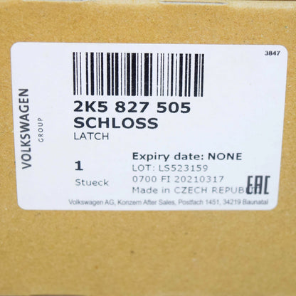 NEW VOLKSWAGEN CADDY 2K TRUNK BOOT LID LOCK 2K5827505